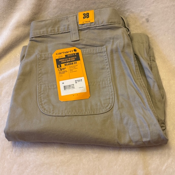 Carhartt Other - Carharrt Men's 38  Denim Rugged Flex Relaxed Fit Canvas Work Shorts NWT